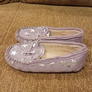 EMU Amity Star Lavander Shearling slippers Girls2M